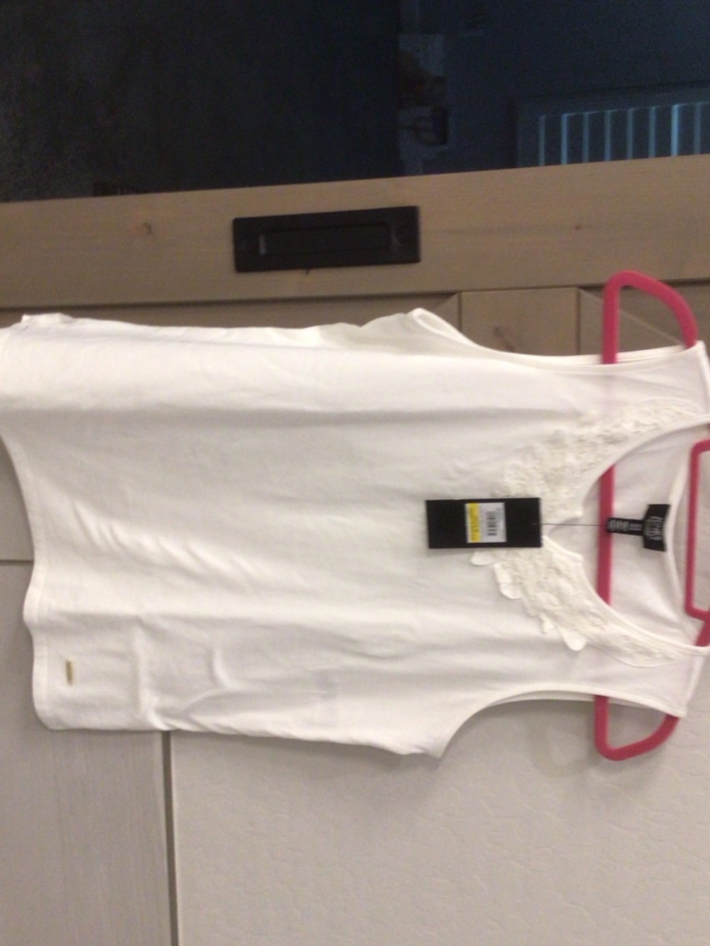 Jones New York White Lace-Trim Tank Top